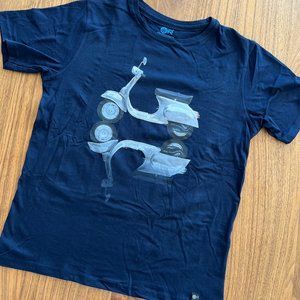 Original Race Men's Graphic Italian Scooter Navy T-Shirt - MEDIUM